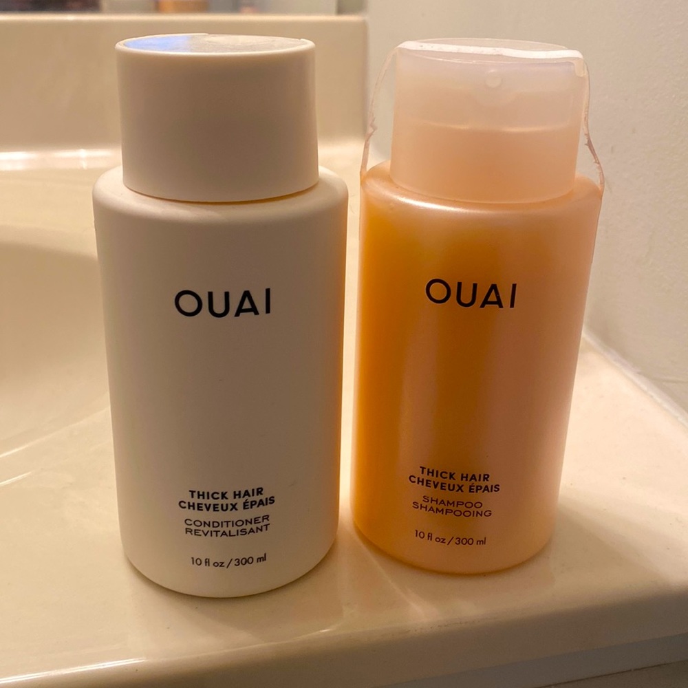 Ouai think hair condition and shampoo set